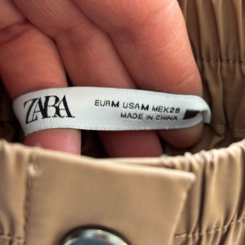 Zara Brown A-Line Skirt with Buttons Medium - Picture 3 of 4